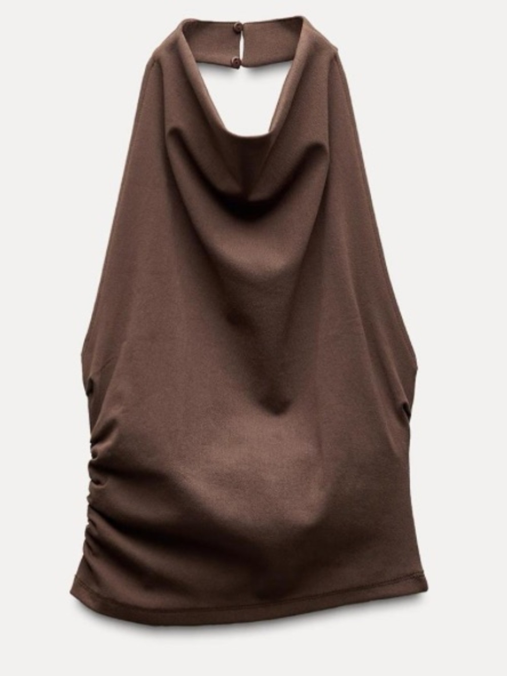 Zara Brown Low Back Halter top